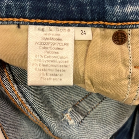 NWT Rag & Bone Woman’s Pebbles Casey High Rise Ankle Flare Jeans Size 24 - Picture 7 of 7